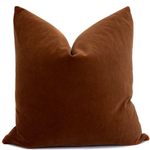 Rust Velvet Pillow Cover by One Affirmation