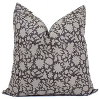 Gray floral cheap pillow