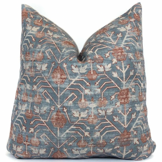 Trento Designer Pillow Cover | Floral Linen
