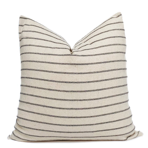 Sydney Stripe Pillow Cover | Black + Cream