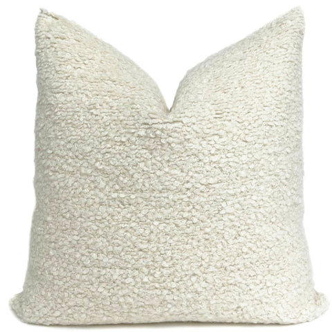 Alpaca Pillow Cover - Teddy Winter White - One Affirmation