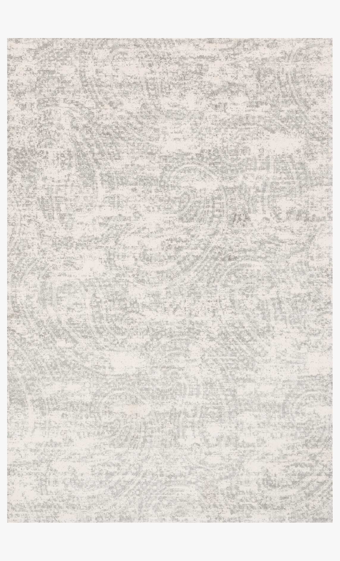 Elena light grey area rug, full view