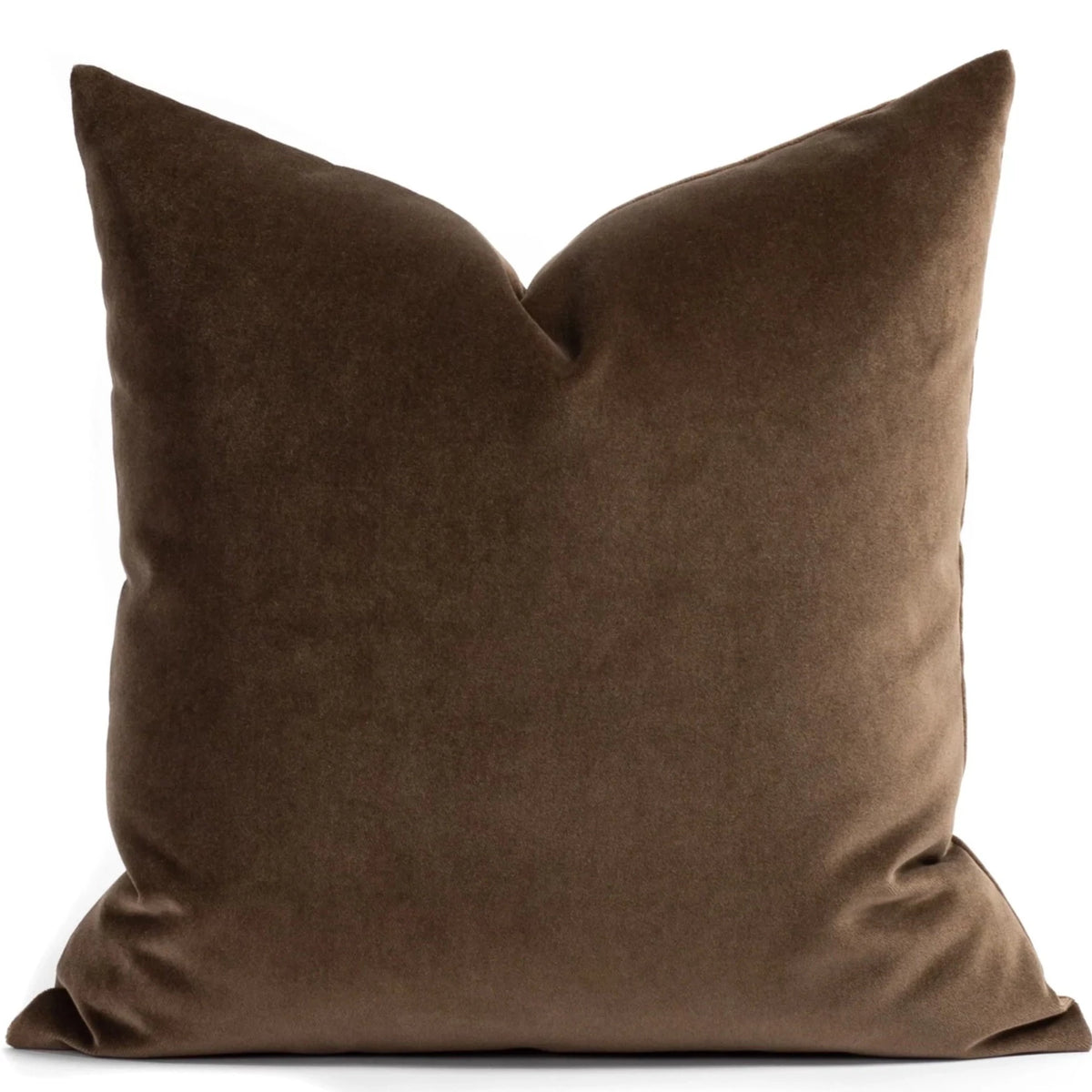 Truffle Velvet Pillow Cover (22" x 22")