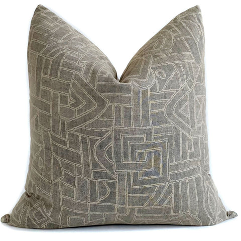 Tye Designer Pillow Cover in Basalt by One Affirmation