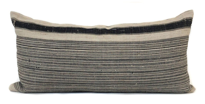 Vintage Hmong Stripe Pillow Cover