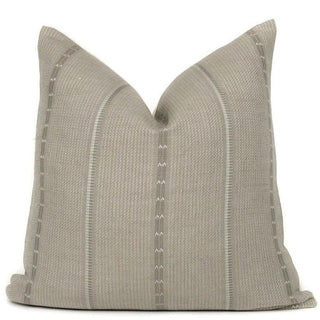 Florence Designer Pillow Cover | Gray Jute Cotton