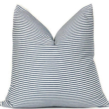 Blue and White Ticking Stripe Pillow Cover | No4102