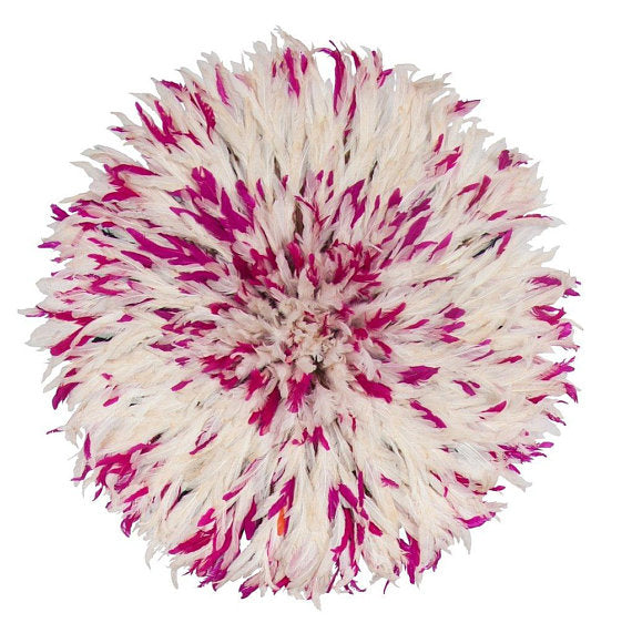 African Juju Hat | Pink, White