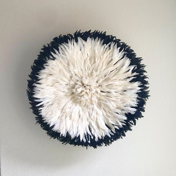 African Juju Hat | Black + Cream