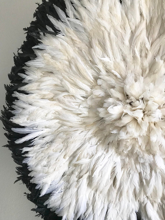 African Juju Hat | Black + Cream