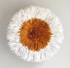 African Juju Hat | Orange + Cream