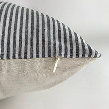 Black and White Striped Farmhouse Pillow Cover