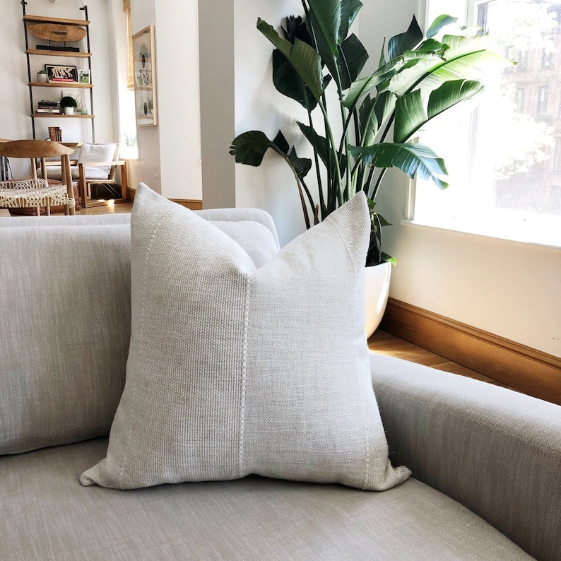 Verona Cream Designer Pillow Cover | Zak Fox Linen | One