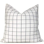 White + Black Windowpane Pillow Cover