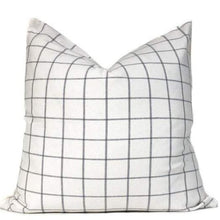 White + Black Windowpane Pillow Cover