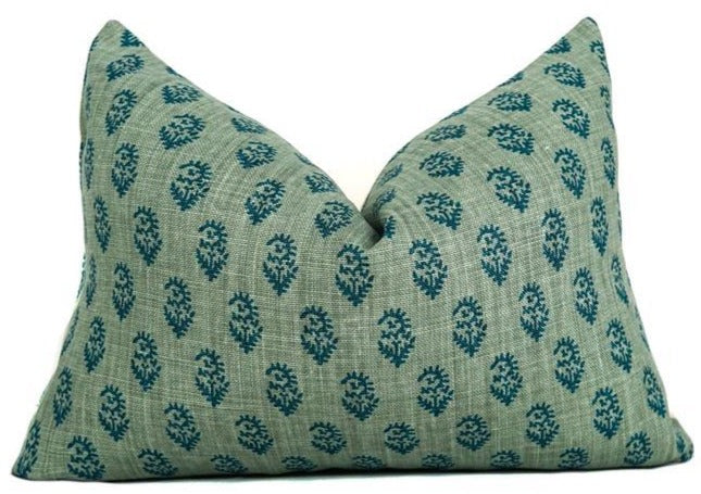 Rajmata | Blue/Blue | Designer Pillow Cover