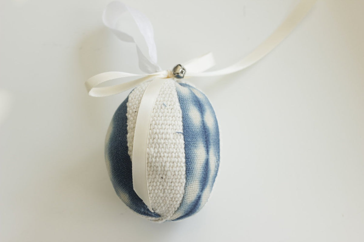 Mudcloth Christmas Tree Ornament, Vintage Indigo Christmas Ornaments, Boho Holiday Decor, Christmas Tree Ornament, Mudcloth Door hanging