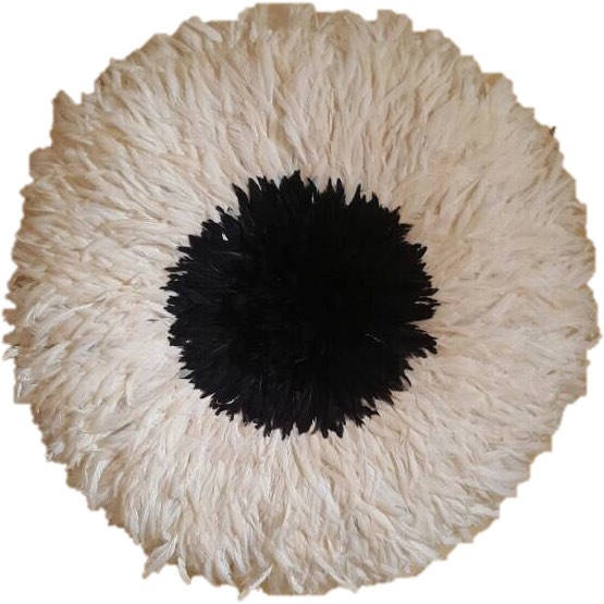 African Juju Hat | Cream + Black