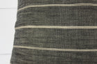 Dark Grey Stripe Pillow Cover