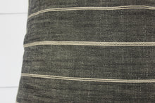 Dark Grey Stripe Pillow Cover