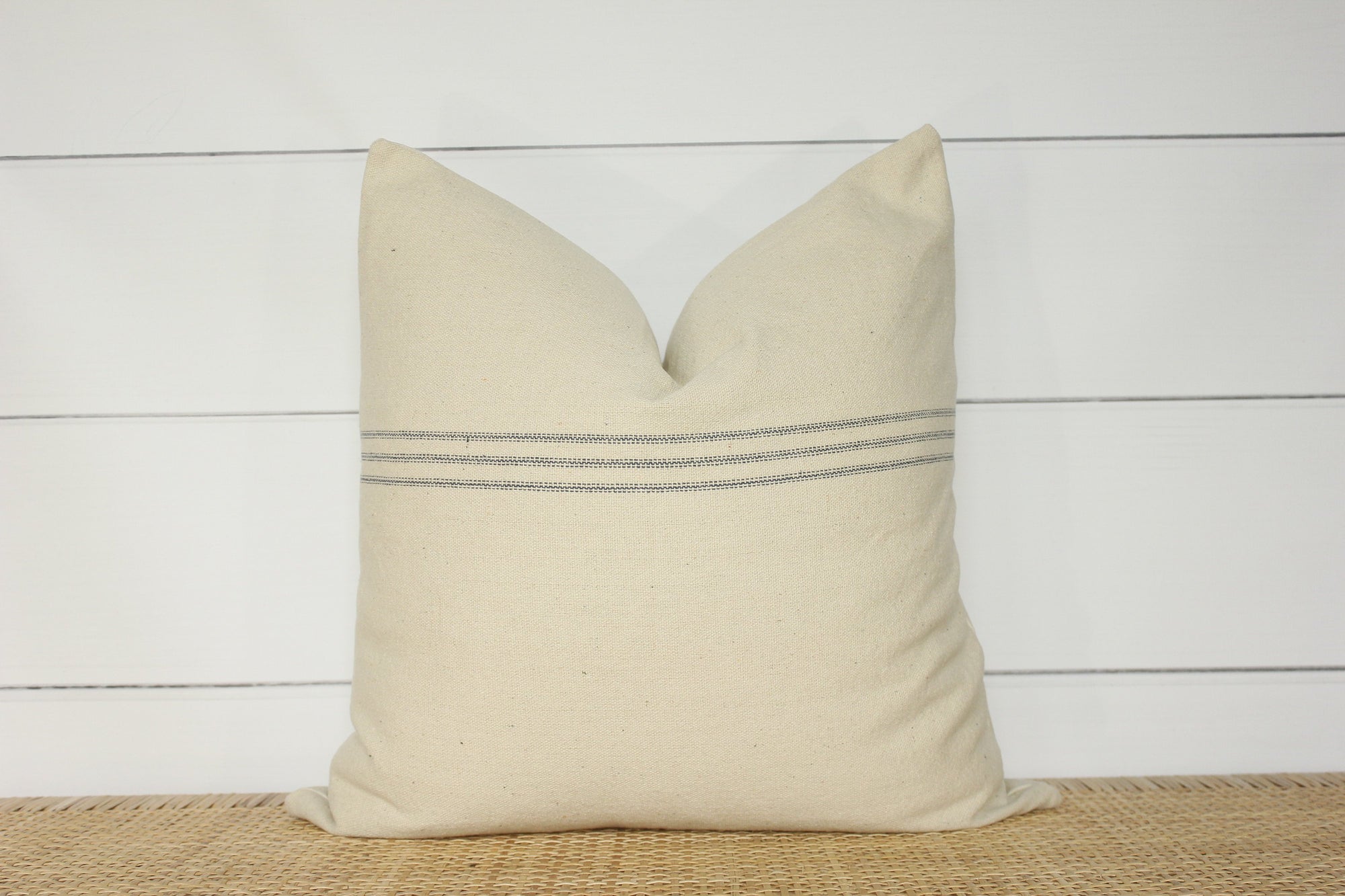Grain Sack Stripe Minimal Pillow Cover