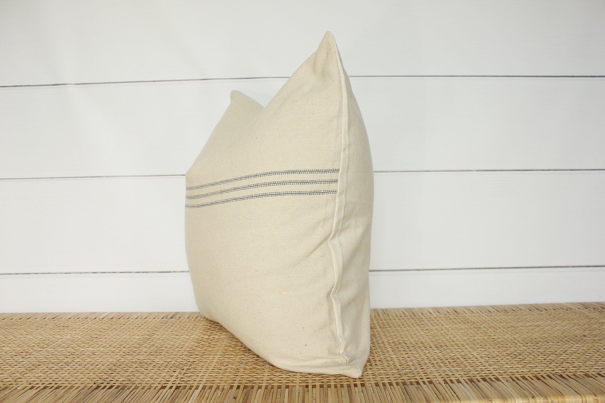 Grain Sack Stripe Minimal Pillow Cover