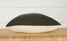 Black and Tan Stripe Pillow Cover