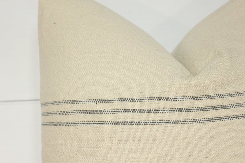 Grain Sack Stripe Minimal Pillow Cover