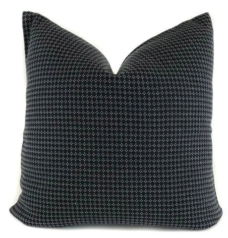 Black and White Woven Pillow Cover