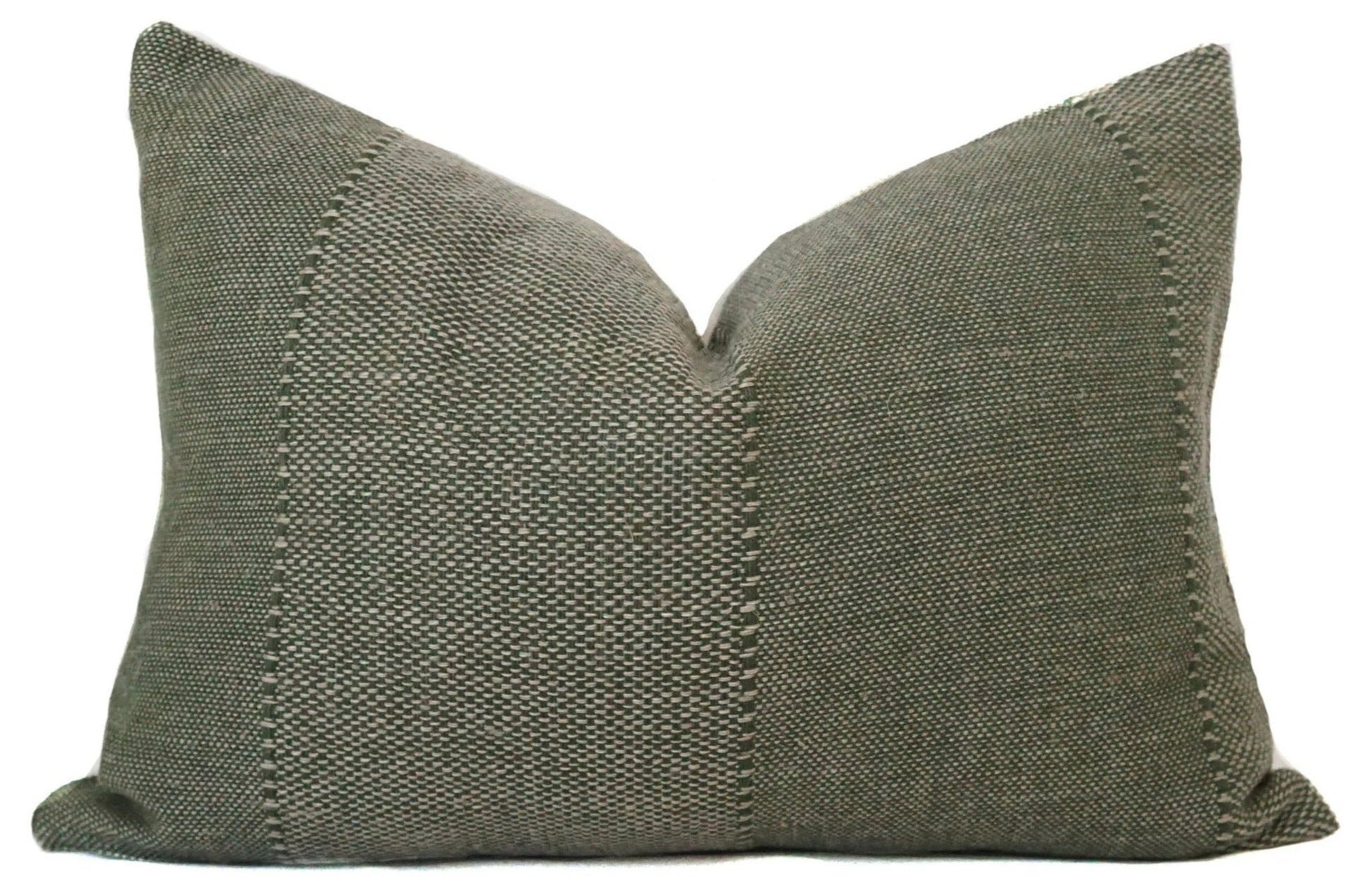 Verona Designer Pillow Cover | Olive Green Linen Pillow 14x20