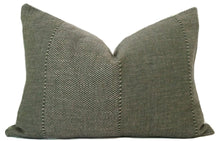 Verona Designer Pillow Cover | Olive Green Linen Pillow 14x20