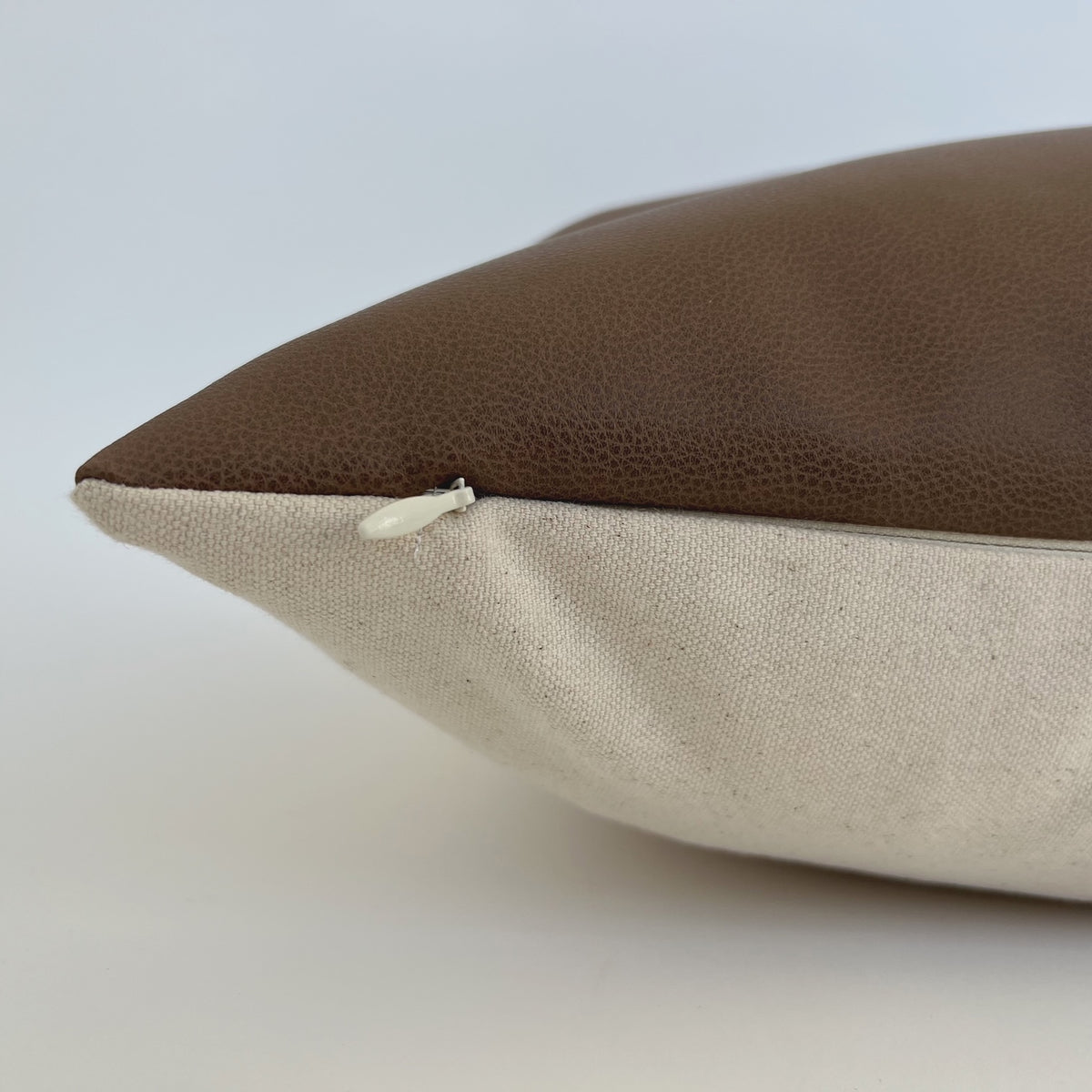 Faux Leather Pillow Cover | Pecan