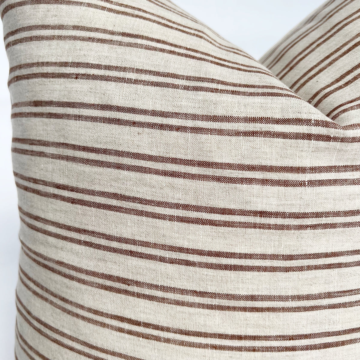 Fiona Rust Striped Pillow Cover