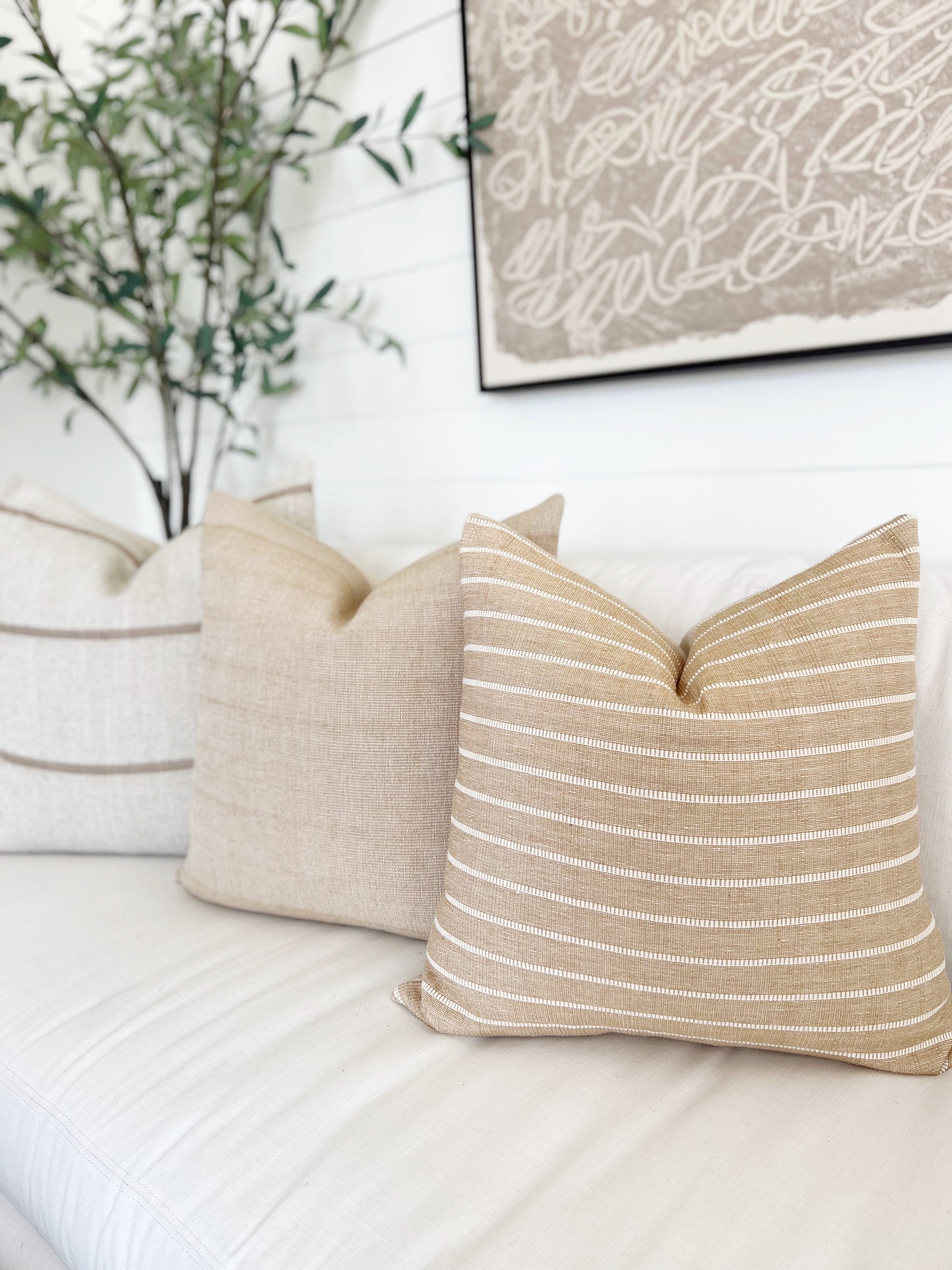 Monaco Tan Pillow Cover