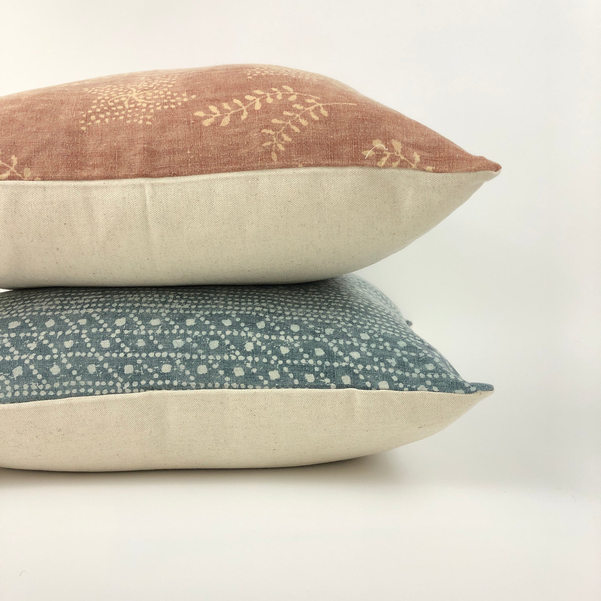 Vintage Rust Floral Pillow Cover