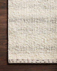Sophie cream and grey rug, corner close-up