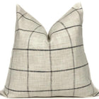 Rustic Woven Windowpane Pillow Cover | Cream and Black | No302