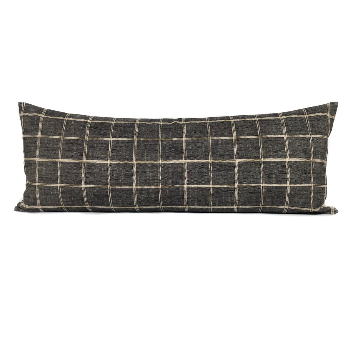 Peppercorn Windowpane Pillow Cover