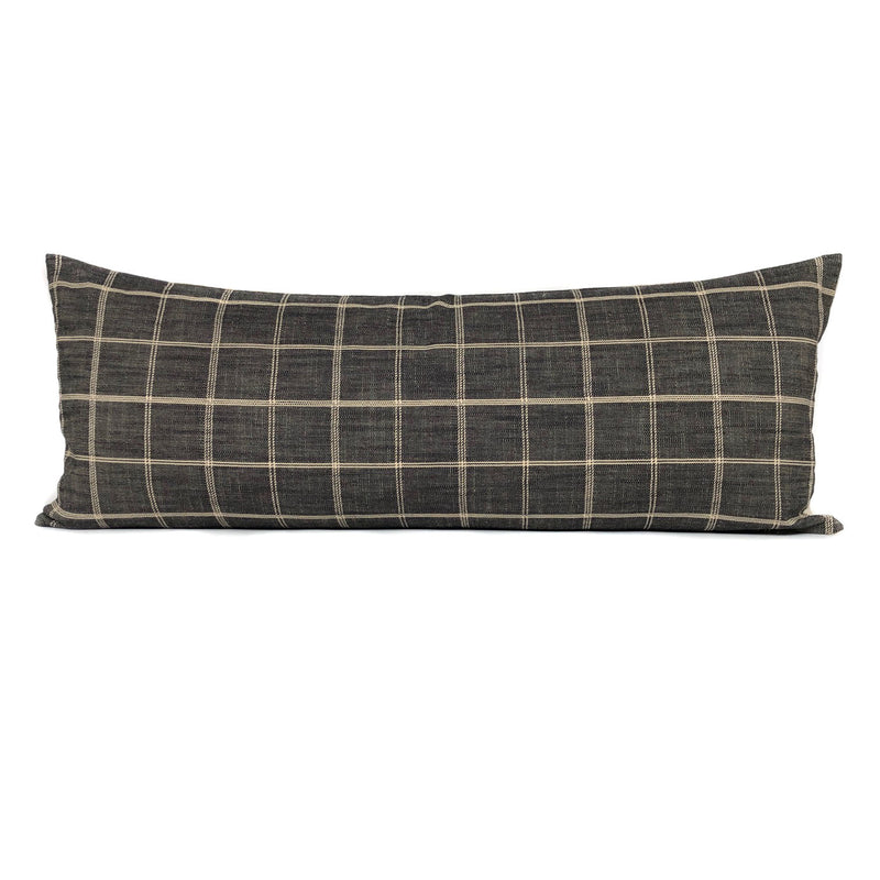 Peppercorn Windowpane Pillow Cover