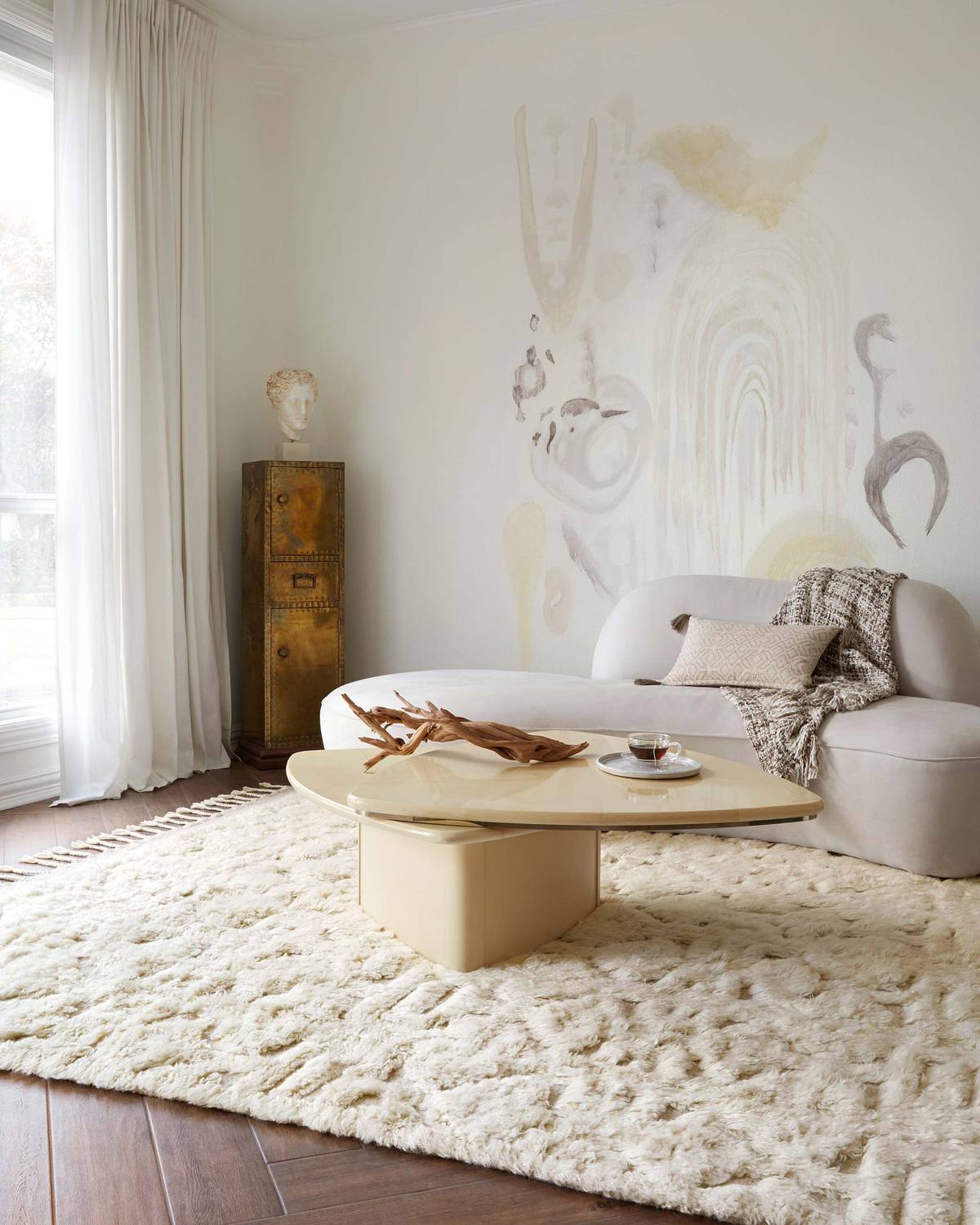 Iris pearl rug, pattern detail